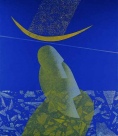 Romualdas Čarna
POETO MĖNULIS, 1998, spalvotas, mišri technika, 80x70.