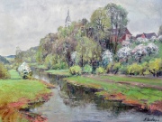 Alvydas Stauskas. LĖVENS SLĖNIS PRIE PALĖVENĖS. 2017, drobė, aliejus 60x80