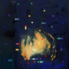 Liepsnelė. 2017 m. Drobė, akrilas, aliejus. 150x150 cm