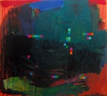 Vakaras: neišsaugoto pasakojimo nuotrupos. 2017 m. Drobė, akrilas, aliejus. 90x100 cm