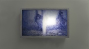 looking back, 45x32x7cm, oil, plexiglass, LED lamp, 2020